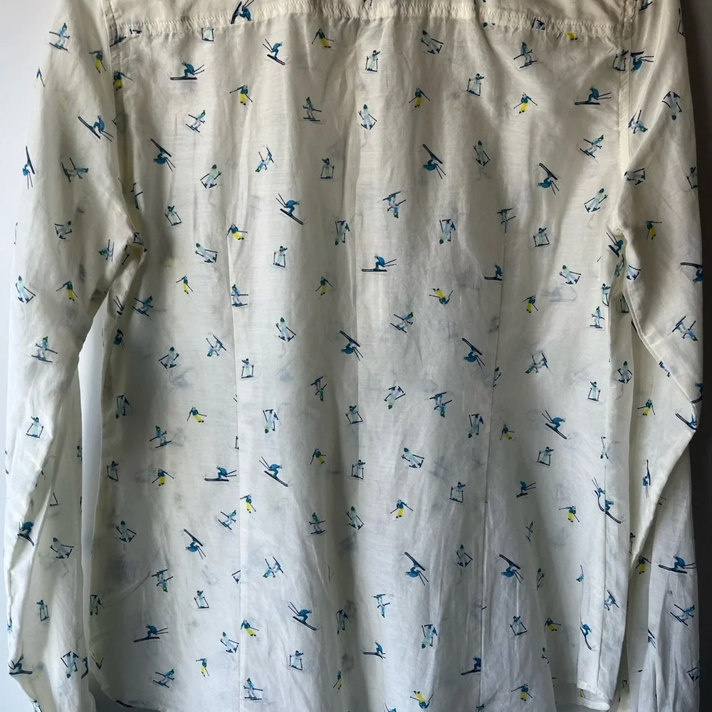 Patterned Cream Blouse - Picture 2 of 2